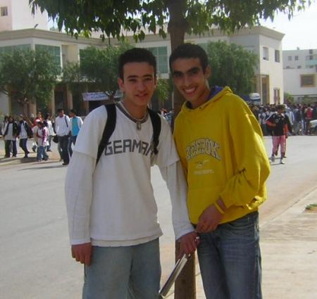 me and ayoub near the school